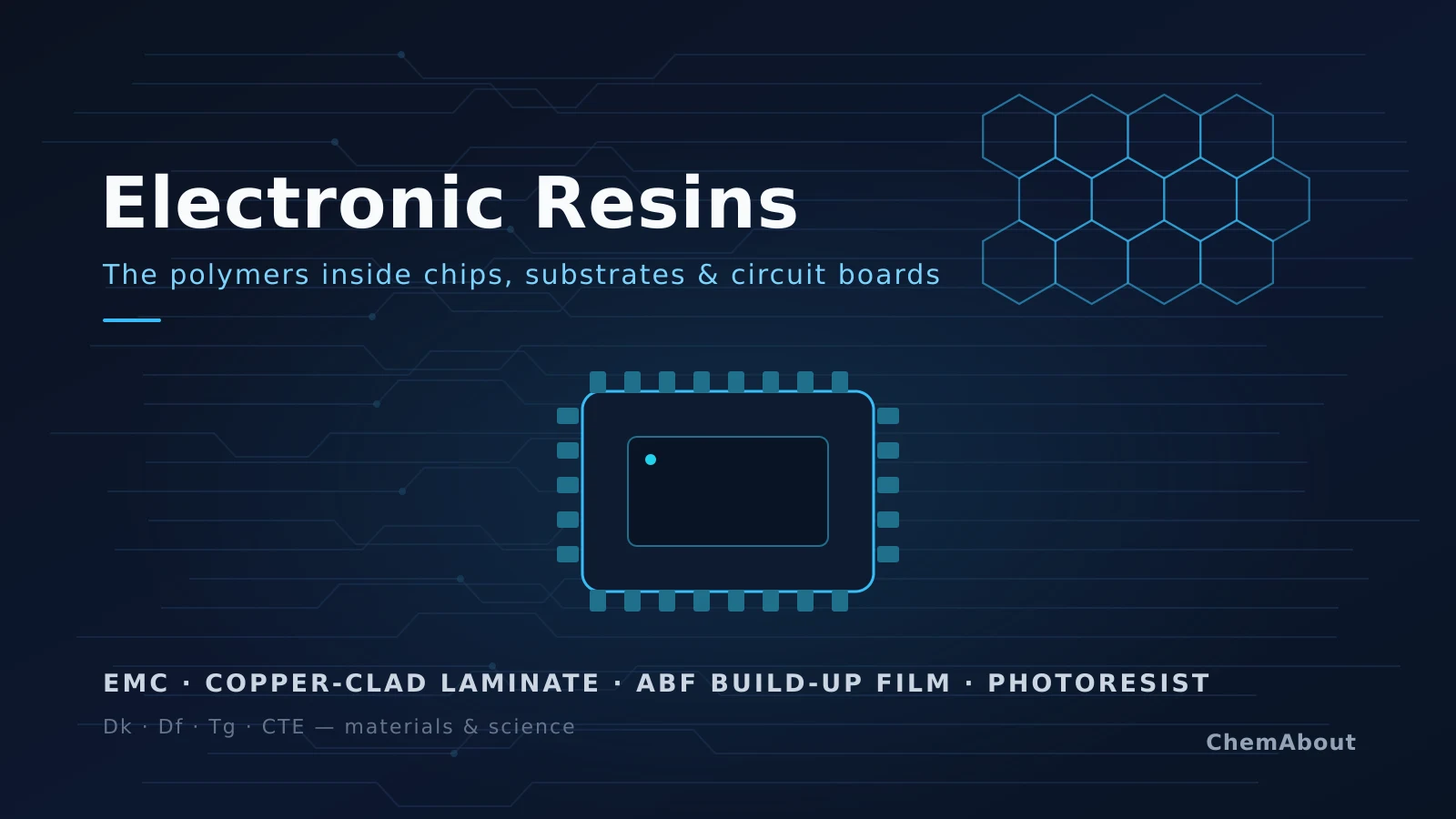 O que são resinas eletrônicas? Os polímeros dentro de chips, substratos e placas de circuito